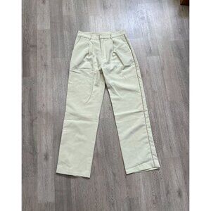 Women's Light Green Pants With rhinestones High Rise W29 Straight